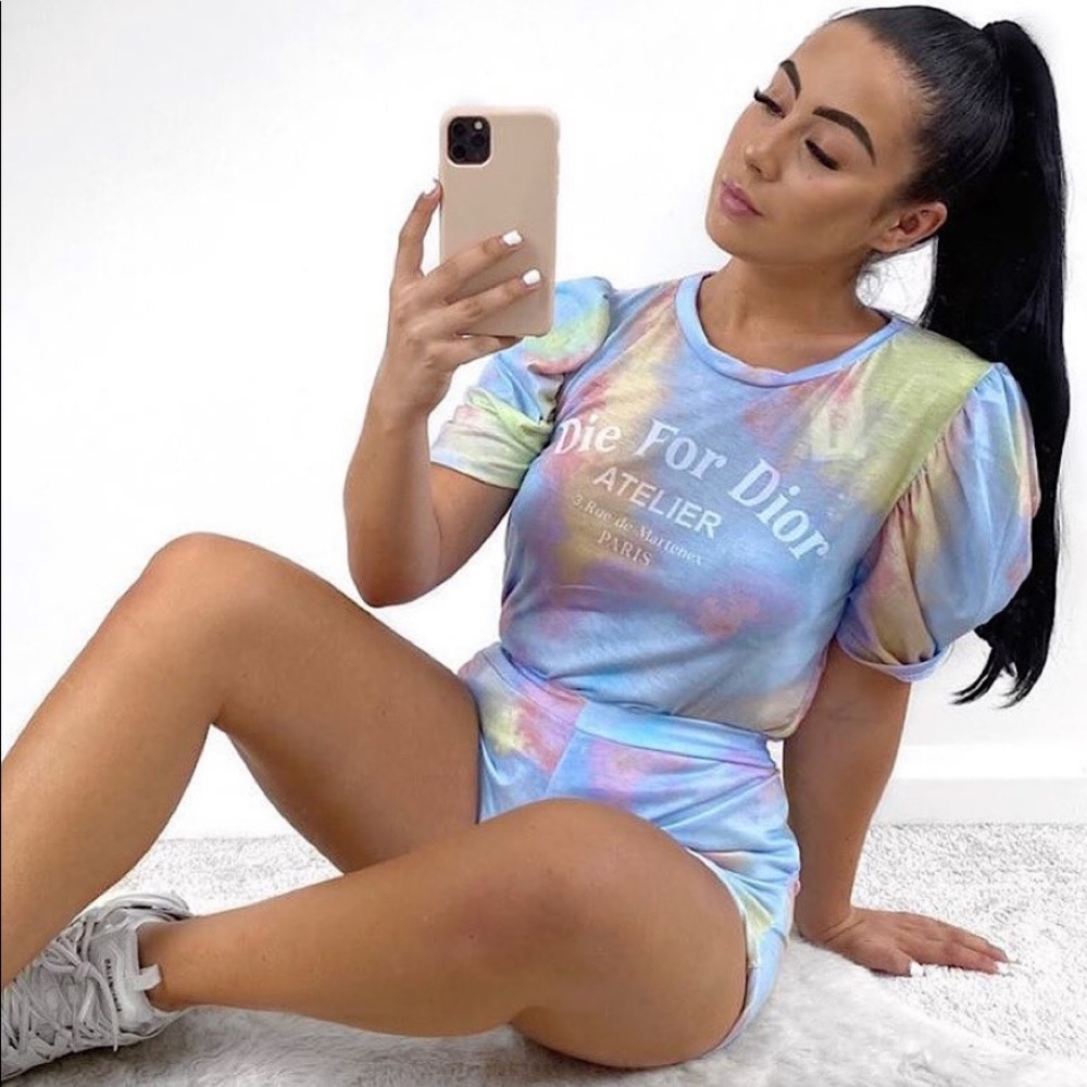 Fashion Tie Dye Lounge 2 piece set Sz. S/M - Picture 2 of 7